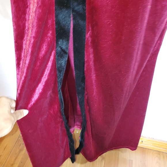 Black and Burgundy Velvet Dress NWOT - Picture 5 of 9